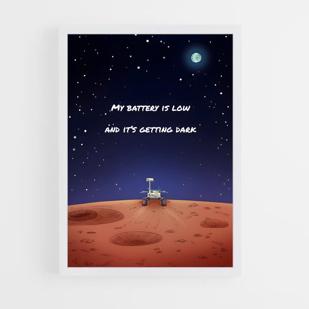 Poster Astronaute Lunatique – affiche Astronomie (vue 3)